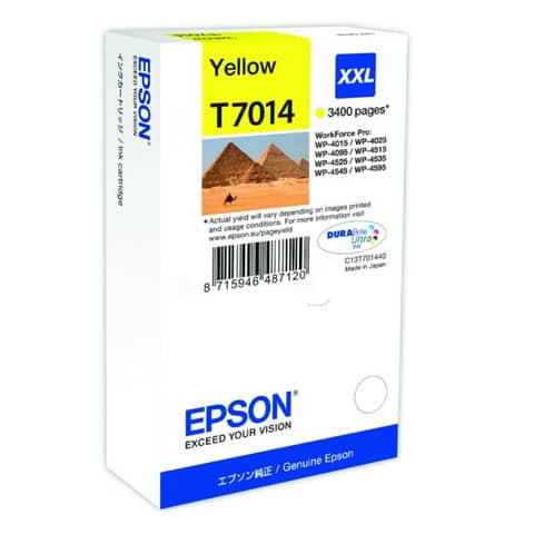 Inkjetpatrone T7014 yellow EPSON C13T70144010 HY XXL