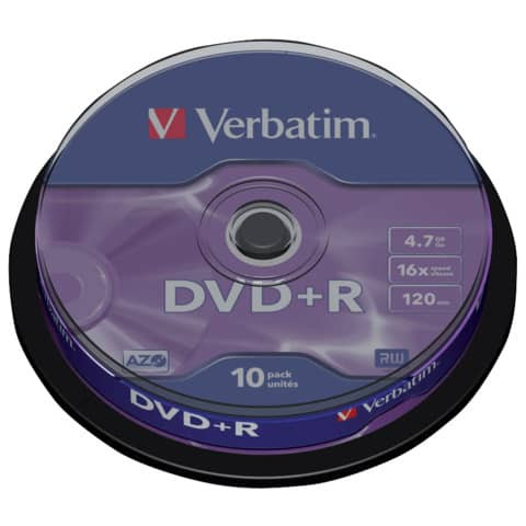 DVD+R 10er Spindel 4,7Gb120min VERBATIM 43498