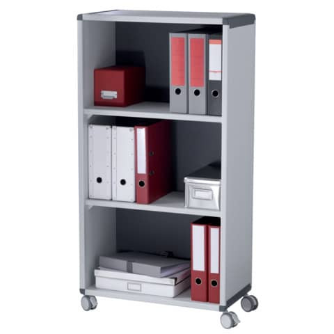 Rollwagen Ordner grau/anthrazit PAPERFLOW 381K2.11 3 Fächer
