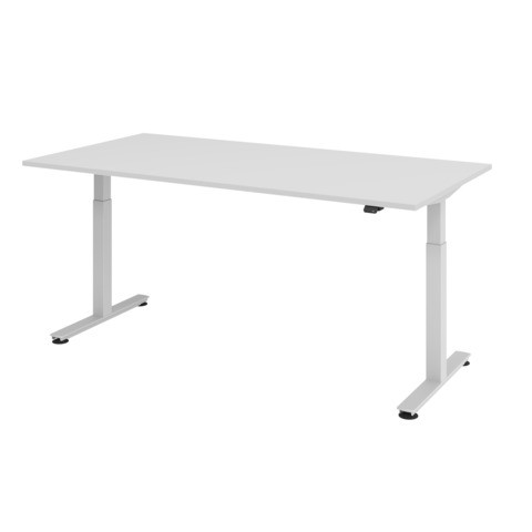 Schreibtisch höhenverst grau/silber HAMMERBACHER MONT.VXMST2E/5/S