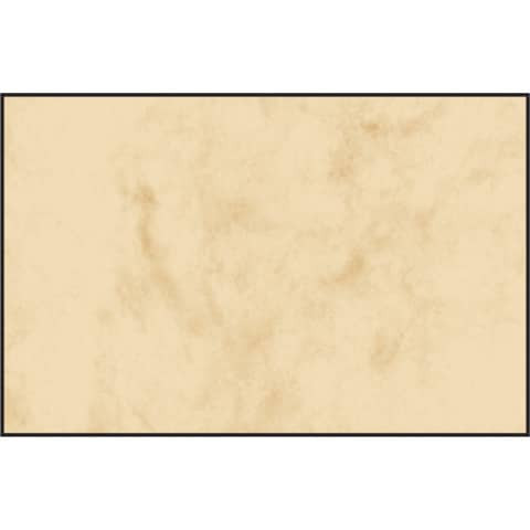 Visitenkarten, 3C, glatter Schnitt rundum, 225 g/qm, beidseitig Marmor beige, 100 Stück