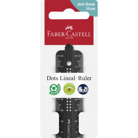 Lineal 15cm Dots sortiert FABER-CASTELL 172115