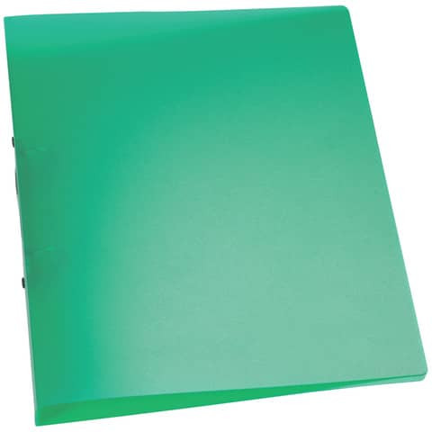 Ringbuch transparent - A4, 2-Ring, Ring-Ø 25 mm, grün-transparent