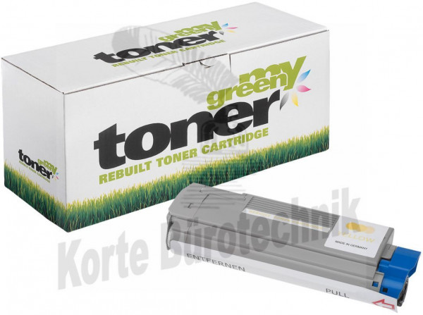 my green toner Toner-Kit gelb HC (180378) ersetzt 43324421