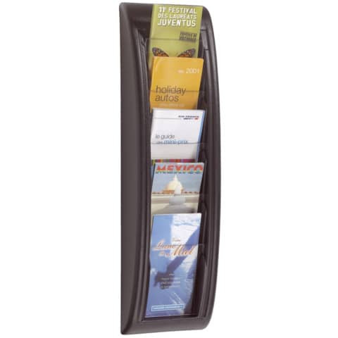 Wand-Prospekthalter 1/3 A4 schwarz PAPERFLOW 4062.01 QuickBlick
