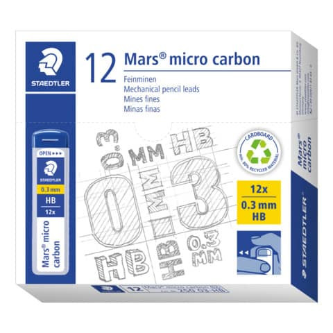 Feinmine Mars micro 0.3mm HB STAEDTLER 25003-HB 12St