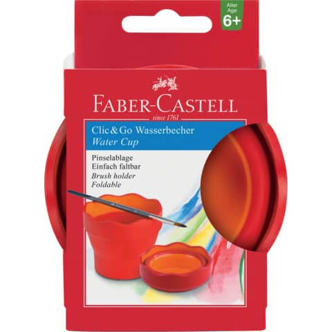 Wasserbecher Clic&Go rot FABER CASTELL 181517