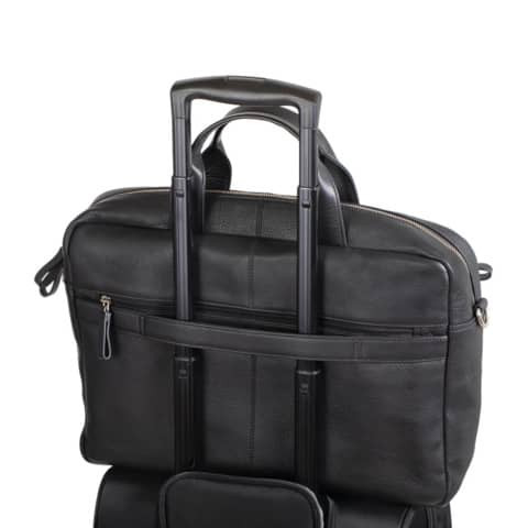 Laptoptasche Leder schwarz ALASSIO 47034 28x41x9,5cm