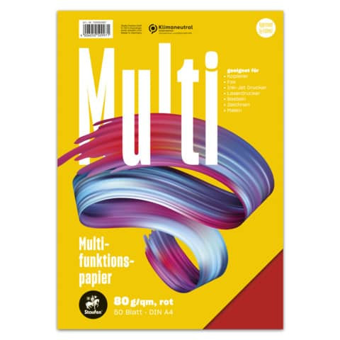 Kopierpapier A4 80g 50BL rot STAUFEN STYLE 734050997 Multifunktion