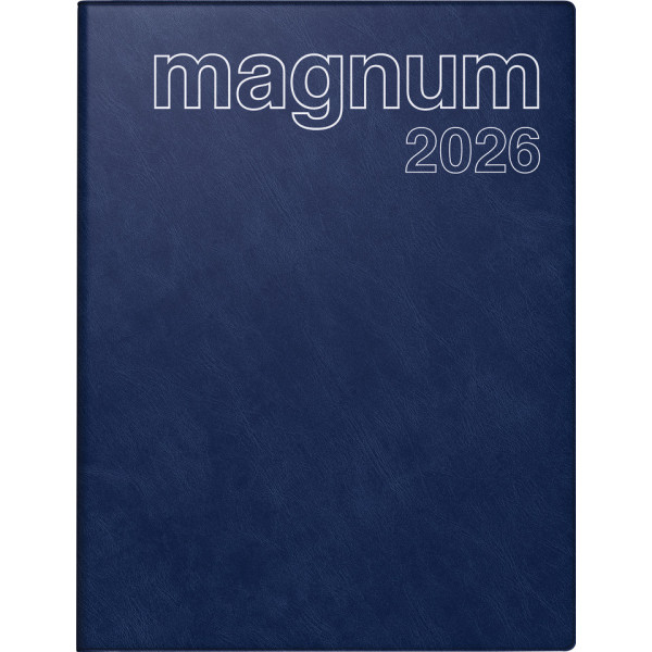 Buchkalender Magnum I 2026, 18,3 x 24 cm, 1W/2S, Schaumstoff, dunkelblau RIDO 70-27 042 386