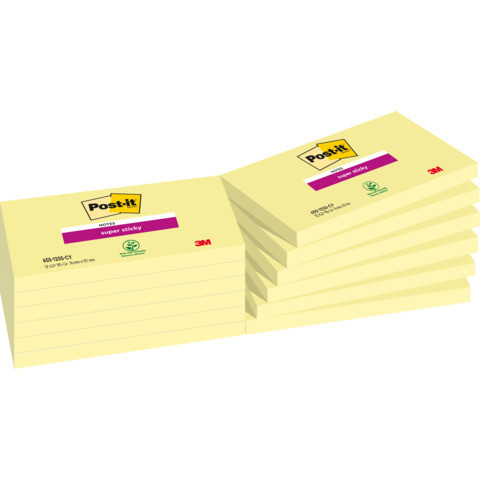 Haftnotizblock 12BL76x127 gelb POST-IT 655-12SSCY 76x127mm
