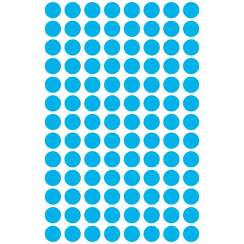 3011 Markierungspunkte - Ø 8 mm, 4 Blatt/416 Etiketten, blau