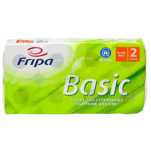 Toilettenpapier 2-lag. 8RL weiß FRIPA 1510805 Basic