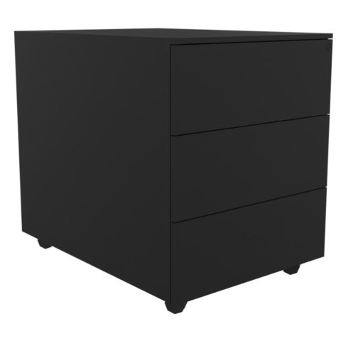 Rollcontainer 3 Laden Stahl schwarz Q-CONNECT KF14300 LBA1015MONT.+VERT.