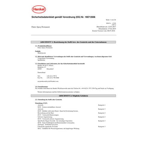 Sprühkleber 200ml transparent PATTEX 9H PXSP8 permanent