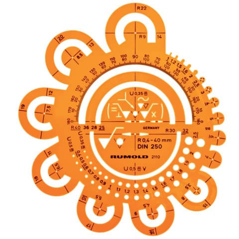 Abrundungsschablone 160mm RUMOLD 2110 nach DIN 250