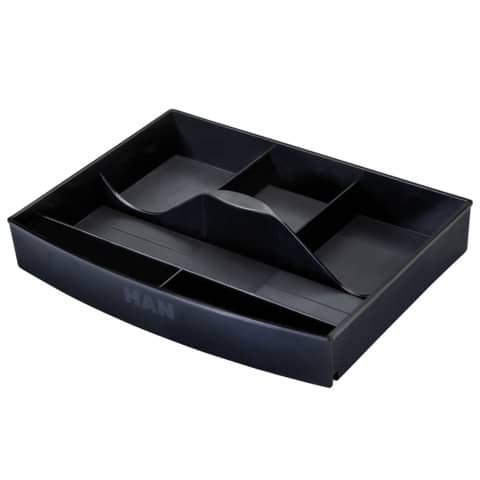 Schubladeneinsatz 6 Fächer schwarz HAN 1016-13