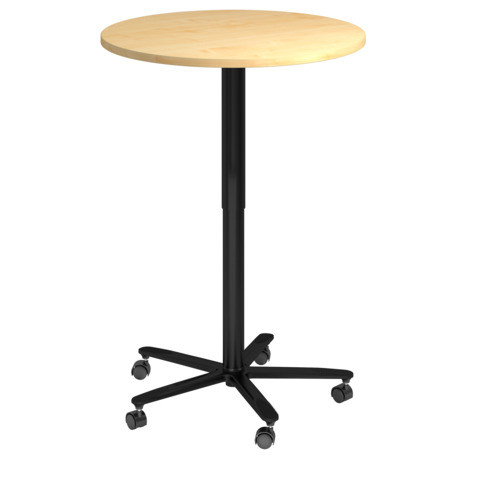 Besprechungstisch rund ahorn/schwarz HAMMERBACHER MONT.VST08/3/D 80 cm rund