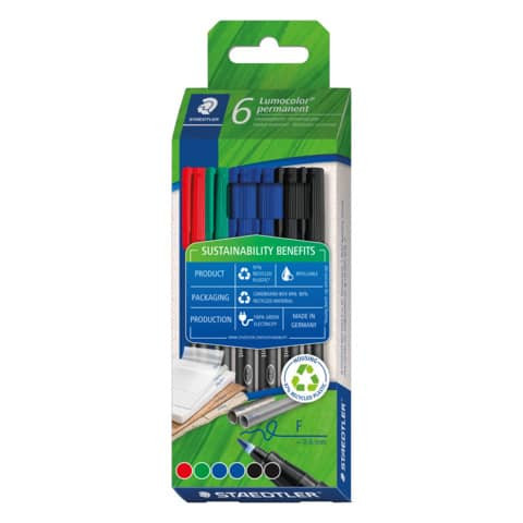 Folienstiftetui 6ST F WF sortiert STAEDTLER 318 C6-1
