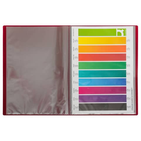 Sichtbuch A4 rot Q-CONNECT KF01246 10 Hüllen