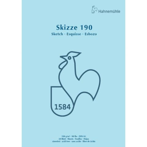 Skizzenblock A5 50BL 190g HAHNEMÜHLE 60127430