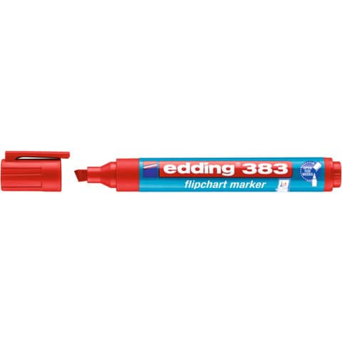 Flipchartmarker 383 1-5mm rot EDDING 4-383002 nachfüllbar Keilspitze