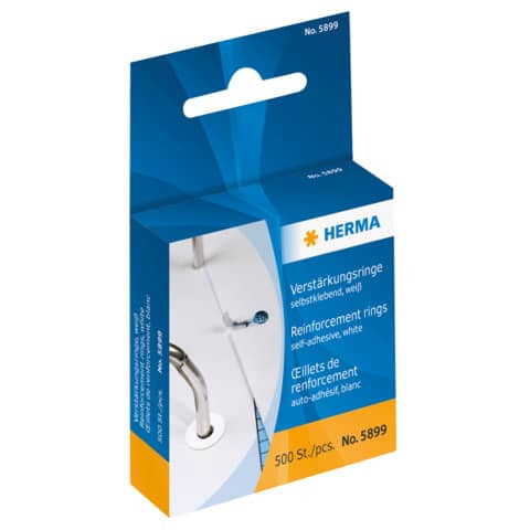 Verstärkungsringe Ø12 mm weiß 500 St. HERMA 5899 im Spender