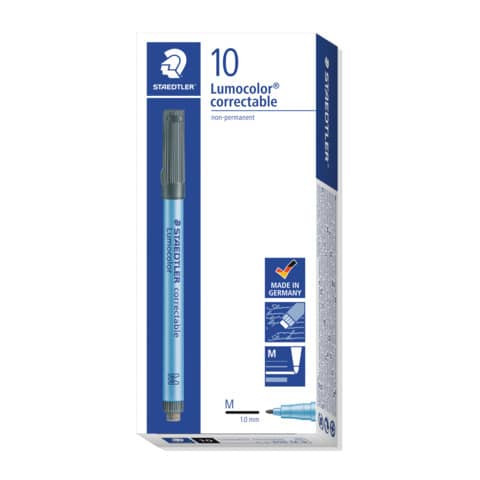 Folienstift Lumocolor 1mm schwarz STAEDTLER 305 M-9 correctable