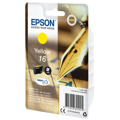 Inkjetpatrone Nr. 16 yellow EPSON C13T16244012 3,1ml