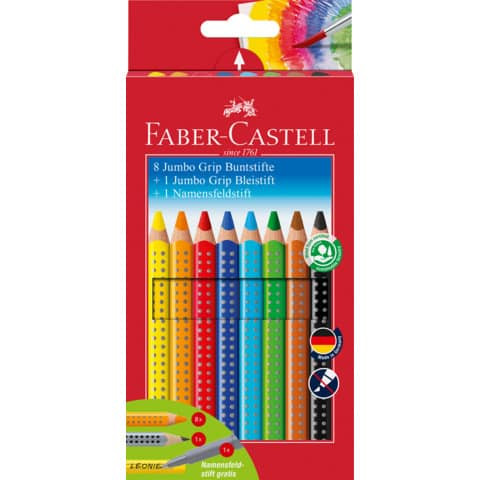 Farbstiftetui 8St Jumbo Grip FABER CASTELL 280921 +1+1