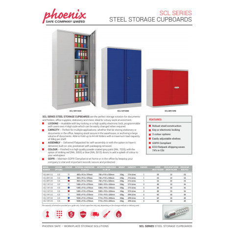 Flügeltürenschrank 3 Fachböden grau PHOENIX SCL1491GGK Stahl,Vorhangschloss