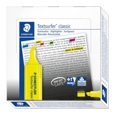 Textmarker Textsurfer gelb STAEDTLER 364-1 nachfüllbar