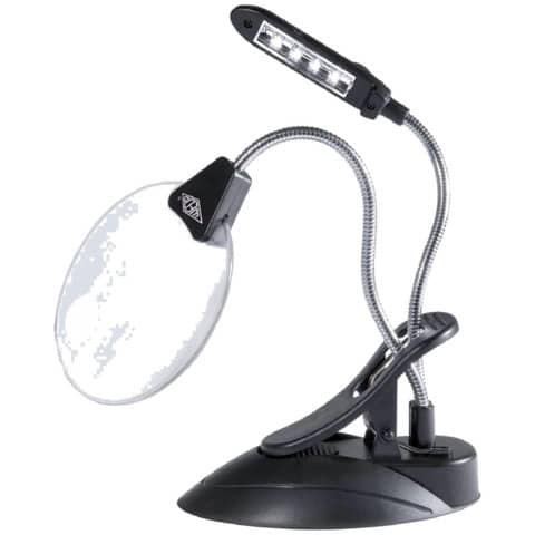 Lupenlampe mit LED schwarz WEDO 271 75201 12,5 cm