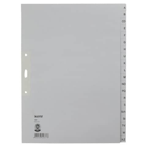 Register A4 A-Z grau LEITZ 12010085 Papier 20tlg.