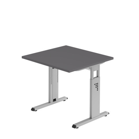 Schreibtisch 80x80cm graphit/silber HAMMERBACHER MONT.VOS08/G/S