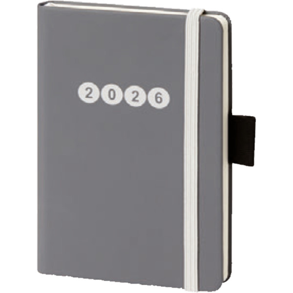 Buchkalender V Book A6 grau BSB 02-0358 90x140mm