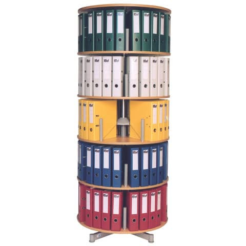 Ordnerdrehsäule 5 Etagen buche RE081BB5 D81cm