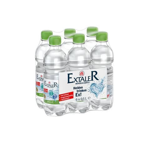 Mineralwasser naturell 6 x 0,5L EXTALER 15408 - ohne Kohlensäure