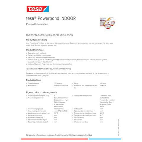 Montageband 19mm1,5m Indoor TESA 55740-00001-02