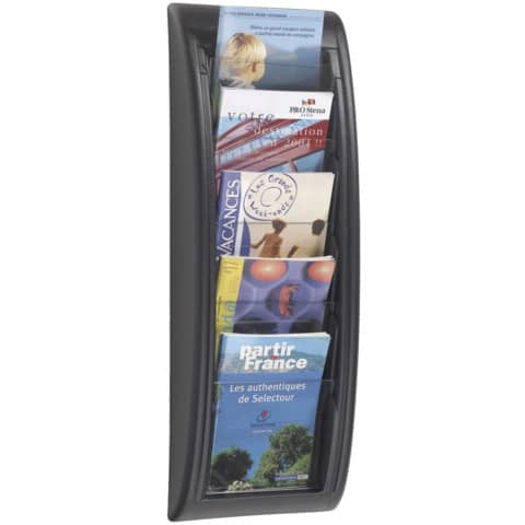 Wand-Prospekthalter A5 schwarz PAPERFLOW 4063.01 QuickBlick