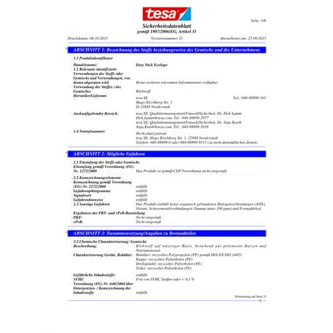 Klebestift Easy Stick 25g TESA 57030-00200-03