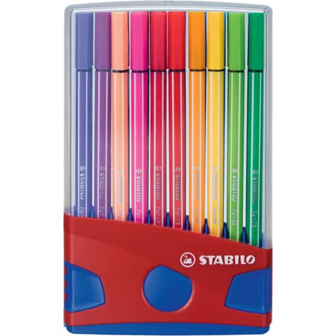 Fasermaler Pen 68 ColorParade rot STABILO 6820-04 20 Stück sort.