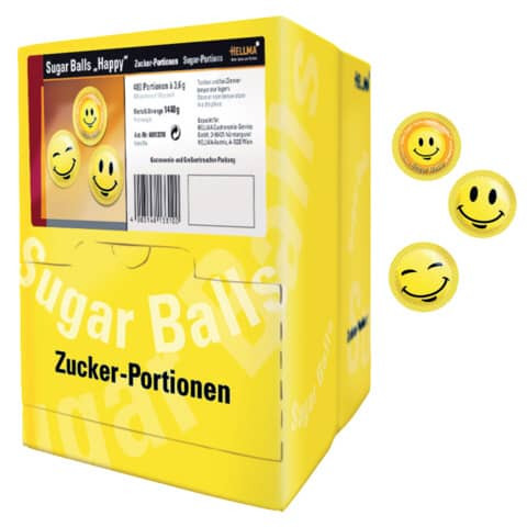 Feinkristallzucker Ball Happy HELLMA 60000056 400x 3,6g