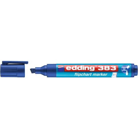Flipchartmarker 383 1-5mm blau EDDING 4-383003 nachfüllbar Keilspitze