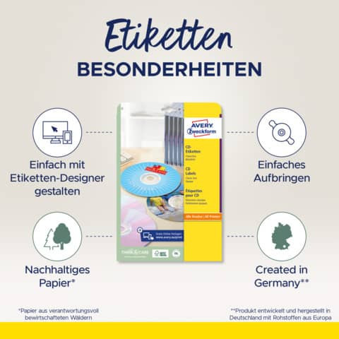 Universaletikett 117mmDM ZWECKFORM L6043-100 200ST