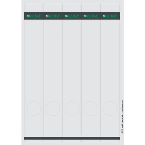 Rückenschild lang schmal grau LEITZ 16880085 SK 25x5ST