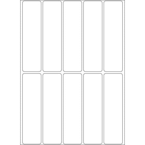 Vielzwecketiketten 20x75 mm weiß HERMA 2420 320 Stück permanent haftend
