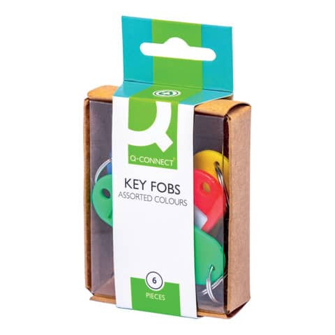 Schlüsselanhänger sortiert 4 Farben Q-CONNECT KF02036 6ST