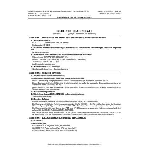 Lasertoner schwarz Q-CONNECT KF18643 Ersetzt CF226X