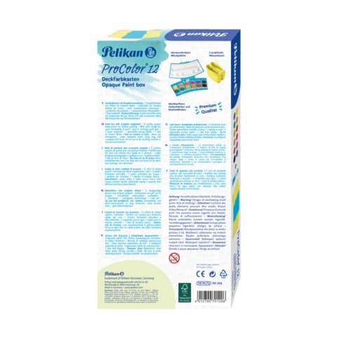 Farbkasten 12ST PorColor türkis/neongelb PELIKAN 300008242 701204 735 PC/12